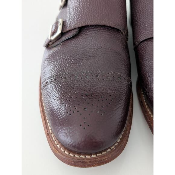 Men’s Grenson Double Monk Top Grain Leather Dress Shoes UK 8 US 9 Handmade - Picture 8 of 13
